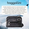 image:imageBaggallini Triple Zip Small Crossbody Bag for Women  Lightweight Convertible Fanny Pack Belt BagMidnight Blossom Print