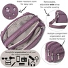 image:imageBaggallini Triple Zip Small Crossbody Bag for Women  Lightweight Convertible Fanny Pack Belt BagMisty Purple