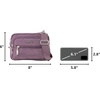 image:imageBaggallini Triple Zip Small Crossbody Bag for Women  Lightweight Convertible Fanny Pack Belt BagMisty Purple