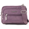 image:imageBaggallini Triple Zip Small Crossbody Bag for Women  Lightweight Convertible Fanny Pack Belt BagMisty Purple