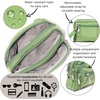 image:imageBaggallini Triple Zip Small Crossbody Bag for Women  Lightweight Convertible Fanny Pack Belt BagMoss