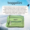 image:imageBaggallini Triple Zip Small Crossbody Bag for Women  Lightweight Convertible Fanny Pack Belt BagMoss