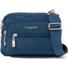 image:imageBaggallini Triple Zip Small Crossbody Bag for Women  Lightweight Convertible Fanny Pack Belt BagPacific