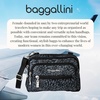 image:imageBaggallini Triple Zip Small Crossbody Bag for Women  Lightweight Convertible Fanny Pack Belt BagPewter Floral