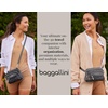 image:imageBaggallini Triple Zip Small Crossbody Bag for Women  Lightweight Convertible Fanny Pack Belt BagPewter Floral