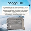 image:imageBaggallini Triple Zip Small Crossbody Bag for Women  Lightweight Convertible Fanny Pack Belt BagStone