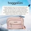 image:imageBaggallini Triple Zip Small Crossbody Bag for Women  Lightweight Convertible Fanny Pack Belt BagWoodrose