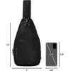 image:imageBaggallini Womens Central Park Sling 12x7 Crossbody Bag WConvertible Adjustable Shoulder StrapBlack