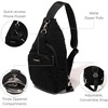 image:imageBaggallini Womens Central Park Sling 12x7 Crossbody Bag WConvertible Adjustable Shoulder StrapBlack Faux Shearling