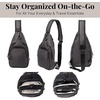 image:imageBaggallini Womens Central Park Sling 12x7 Crossbody Bag WConvertible Adjustable Shoulder StrapBlack Puff