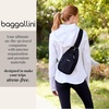 image:imageBaggallini Womens Central Park Sling 12x7 Crossbody Bag WConvertible Adjustable Shoulder StrapCerulean Gloss Ripstop