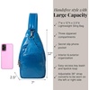 image:imageBaggallini Womens Central Park Sling 12x7 Crossbody Bag WConvertible Adjustable Shoulder StrapCerulean Gloss Ripstop