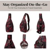 image:imageBaggallini Womens Central Park Sling 12x7 Crossbody Bag WConvertible Adjustable Shoulder StrapCrimson Tartan