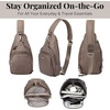 image:imageBaggallini Womens Central Park Sling 12x7 Crossbody Bag WConvertible Adjustable Shoulder StrapDark Umber Heritage