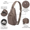 image:imageBaggallini Womens Central Park Sling 12x7 Crossbody Bag WConvertible Adjustable Shoulder StrapDark Umber Heritage