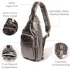 image:imageBaggallini Womens Central Park Sling 12x7 Crossbody Bag WConvertible Adjustable Shoulder StrapGunmetal Puff