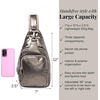 image:imageBaggallini Womens Central Park Sling 12x7 Crossbody Bag WConvertible Adjustable Shoulder StrapGunmetal Puff