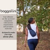 image:imageBaggallini Womens Central Park Sling 12x7 Crossbody Bag WConvertible Adjustable Shoulder StrapLight Indigo Denim