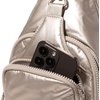 image:imageBaggallini Womens Central Park Sling 12x7 Crossbody Bag WConvertible Adjustable Shoulder StrapPlatinum Ecopuff