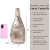 image:imageBaggallini Womens Central Park Sling 12x7 Crossbody Bag WConvertible Adjustable Shoulder StrapPlatinum Ecopuff