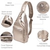 image:imageBaggallini Womens Central Park Sling 12x7 Crossbody Bag WConvertible Adjustable Shoulder StrapPlatinum Ecopuff