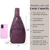 image:imageBaggallini Womens Central Park Sling 12x7 Crossbody Bag WConvertible Adjustable Shoulder StrapPlum Heritage
