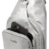 image:imageBaggallini Womens Central Park Sling 12x7 Crossbody Bag WConvertible Adjustable Shoulder StrapSilver Metallic