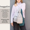 image:imageBaggallini Womens Central Park Sling 12x7 Crossbody Bag WConvertible Adjustable Shoulder StrapSleet Gloss Ripstop
