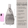image:imageBaggallini Womens Central Park Sling 12x7 Crossbody Bag WConvertible Adjustable Shoulder StrapSleet Gloss Ripstop
