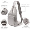 image:imageBaggallini Womens Central Park Sling 12x7 Crossbody Bag WConvertible Adjustable Shoulder StrapSleet Gloss Ripstop
