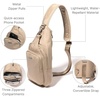 image:imageBaggallini Womens Central Park Sling 12x7 Crossbody Bag WConvertible Adjustable Shoulder StrapTaupe Twill