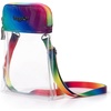 image:imageBaggallini Womens Clear Explorer CrossbodyClear Rainbow Pride