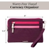 image:imageBaggallini Womens Rfid Currency Organizer WristletMulberry