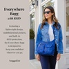 image:imageBaggallini womens Everywhere Bagg Crossbody Women 11x9 Lightweight Nylon Hobo Waterresistant Travel Bag WRfidBlack Hydrangea