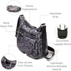image:imageBaggallini womens Everywhere Bagg Crossbody Women 11x9 Lightweight Nylon Hobo Waterresistant Travel Bag WRfidBlack Hydrangea