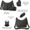 image:imageBaggallini womens Everywhere Bagg Crossbody Women 11x9 Lightweight Nylon Hobo Waterresistant Travel Bag WRfidCharcoal