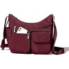 image:imageBaggallini womens Everywhere Bagg Crossbody Women 11x9 Lightweight Nylon Hobo Waterresistant Travel Bag WRfidDark Cherry