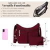 image:imageBaggallini womens Everywhere Bagg Crossbody Women 11x9 Lightweight Nylon Hobo Waterresistant Travel Bag WRfidDark Cherry