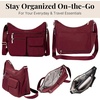image:imageBaggallini womens Everywhere Bagg Crossbody Women 11x9 Lightweight Nylon Hobo Waterresistant Travel Bag WRfidDark Cherry