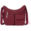 image:imageBaggallini womens Everywhere Bagg Crossbody Women 11x9 Lightweight Nylon Hobo Waterresistant Travel Bag WRfidDark Cherry