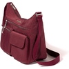 image:imageBaggallini womens Everywhere Bagg Crossbody Women 11x9 Lightweight Nylon Hobo Waterresistant Travel Bag WRfidDark Cherry