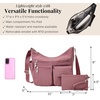 image:imageBaggallini womens Everywhere Bagg Crossbody Women 11x9 Lightweight Nylon Hobo Waterresistant Travel Bag WRfidDusty Mauve