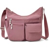 image:imageBaggallini womens Everywhere Bagg Crossbody Women 11x9 Lightweight Nylon Hobo Waterresistant Travel Bag WRfidDusty Mauve