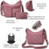 image:imageBaggallini womens Everywhere Bagg Crossbody Women 11x9 Lightweight Nylon Hobo Waterresistant Travel Bag WRfidDusty Mauve