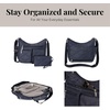 image:imageBaggallini womens Everywhere Bagg Crossbody Women 11x9 Lightweight Nylon Hobo Waterresistant Travel Bag WRfidFrench Navy Quilt