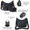 image:imageBaggallini womens Everywhere Bagg Crossbody Women 11x9 Lightweight Nylon Hobo Waterresistant Travel Bag WRfidMidnight Blossom