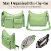 image:imageBaggallini womens Everywhere Bagg Crossbody Women 11x9 Lightweight Nylon Hobo Waterresistant Travel Bag WRfidMoss
