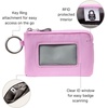 image:imageRFID Card Case  Lightweight 5x35 Wallet with KeyringHibiscus Pink