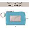 image:imageRFID Card Case  Lightweight 5x35 Wallet with KeyringSeaside Blue