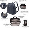 image:imageSecurtex AntiTheft Getaway Backpack  94x13x5 Travel Safe Bag wLocking Zippers SlashResistant RFIDFrench Navy